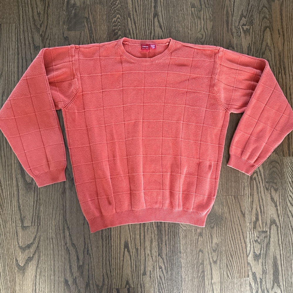 Vintage Coral Patterned Sweater